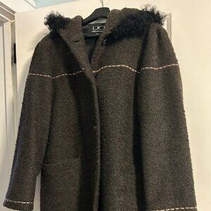 UD Utex Design Women's Wool Winter Hooded Coat, Size XL